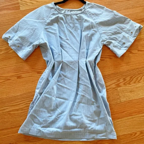 Striped Snap button mini dress - Picture 2 of 8